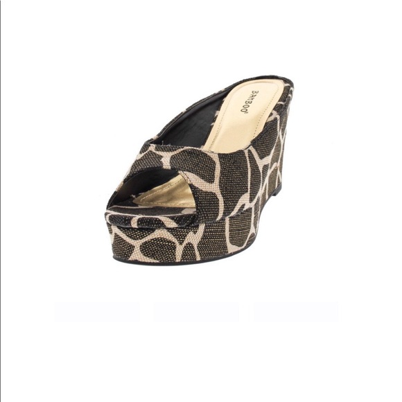 Print Open Toe Wedge - Picture 2 of 4